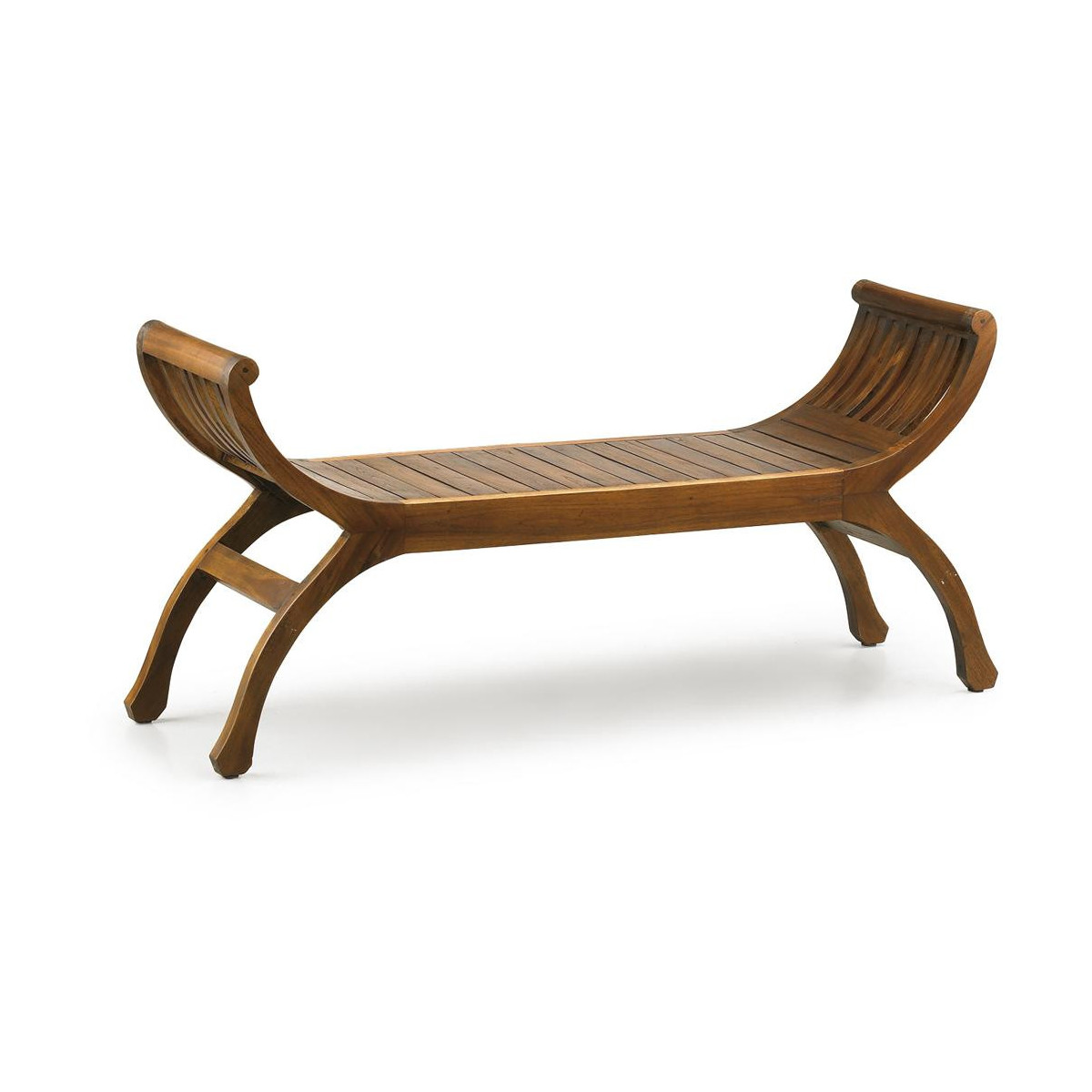 Banc 2 places marron, DECORATION D’AUTREFOIS