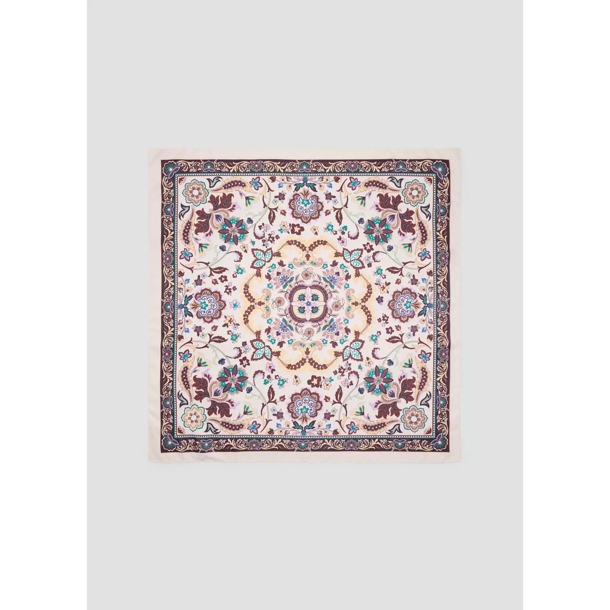 Foulard à fleurs écru, MANGO