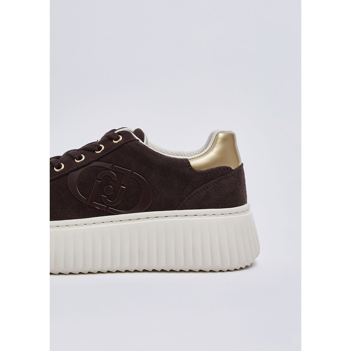 Sneakers plateforme en daim moka, LIU JO