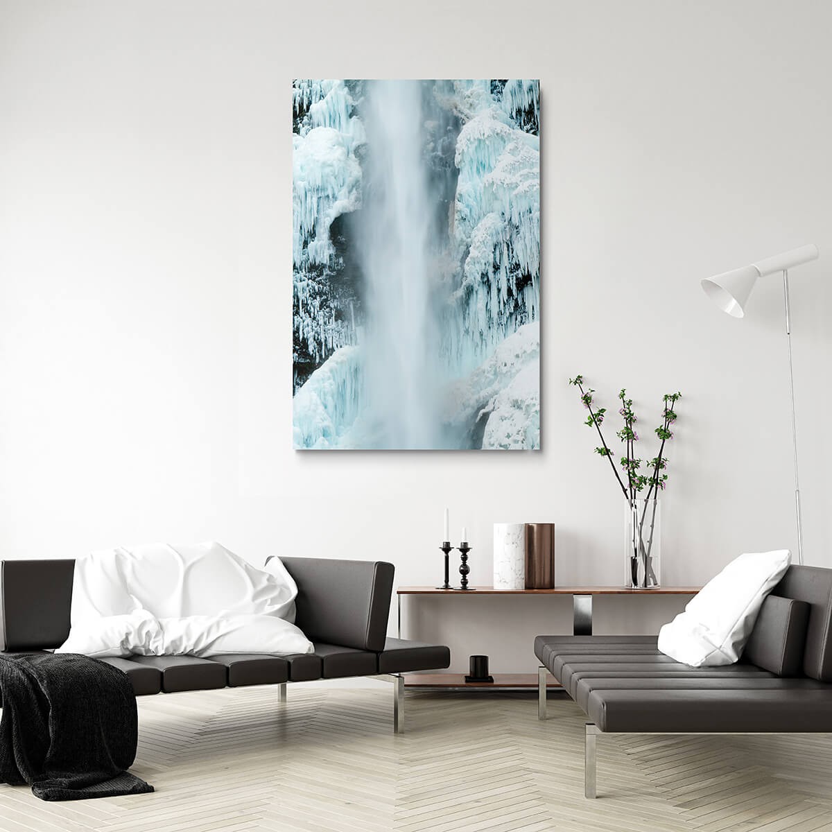 Tableau Mural Cascade Enneigée NATURE ÉVASION tableau en verre synthétique, CEANOTHE