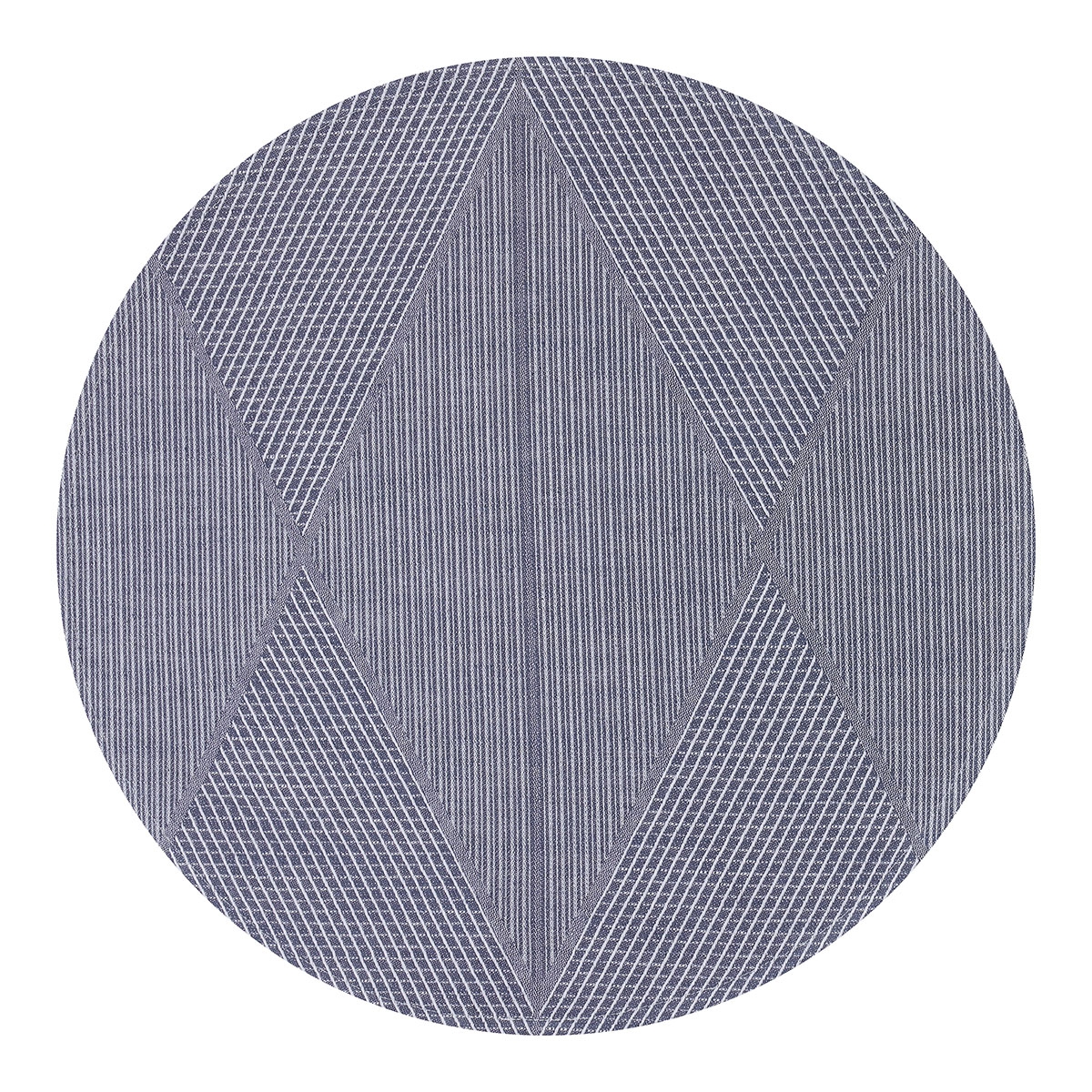 Set de table en Coton/Lin, CLUB LOSANGES denim, LE JACQUARD FRANCAIS