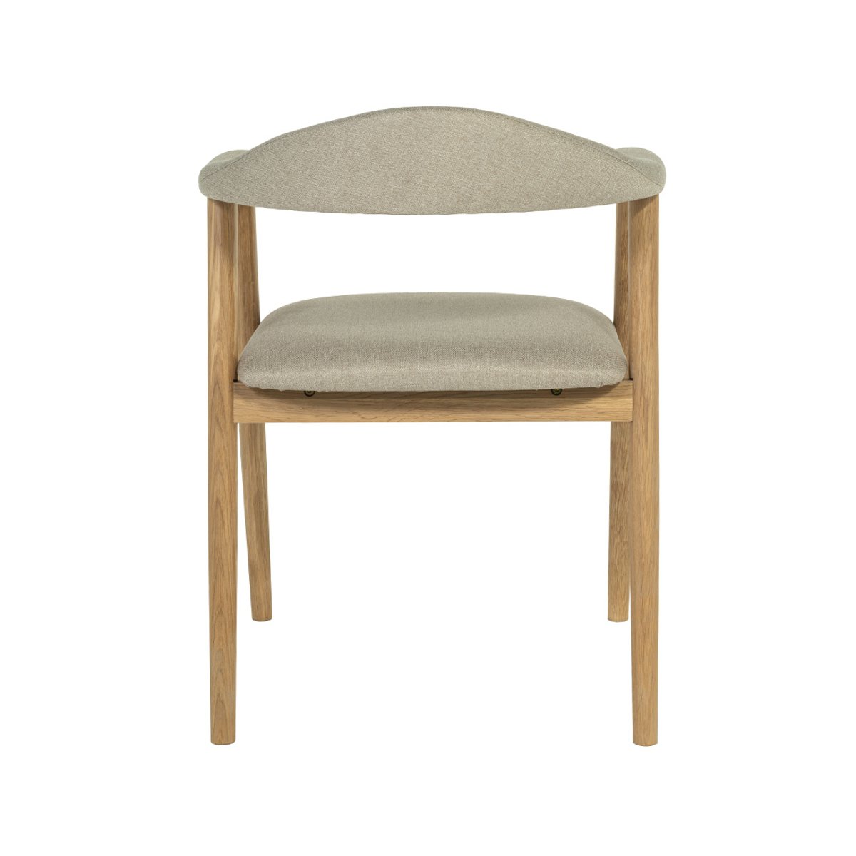 Chaise en chêne massif et tissu, LORE bois / beige, BEST MOBILIER