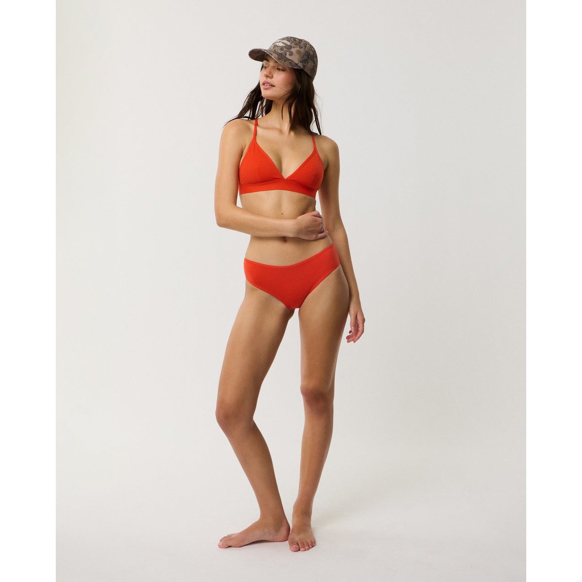 Haut de maillot de bain triangle dos croisé SEARCH Series rouge, RIP CURL