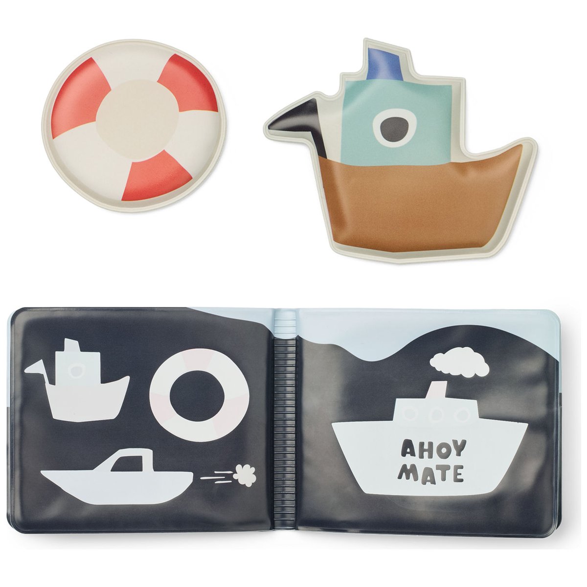 Livre de bain Waylon bleu, jaune, blanc, LIEWOOD
