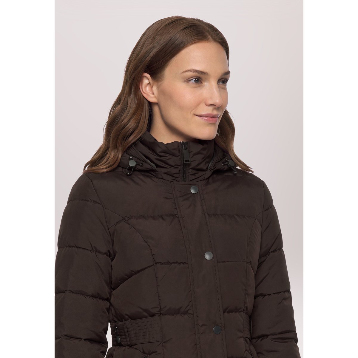 Veste outdoor à capuche amovible black bean, BETTY BARCLAY