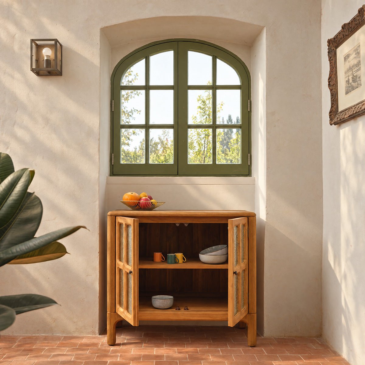 Buffet 2 portes en bois recyclé massif 90 cm VELDE couleur unique, BERAH GETAH