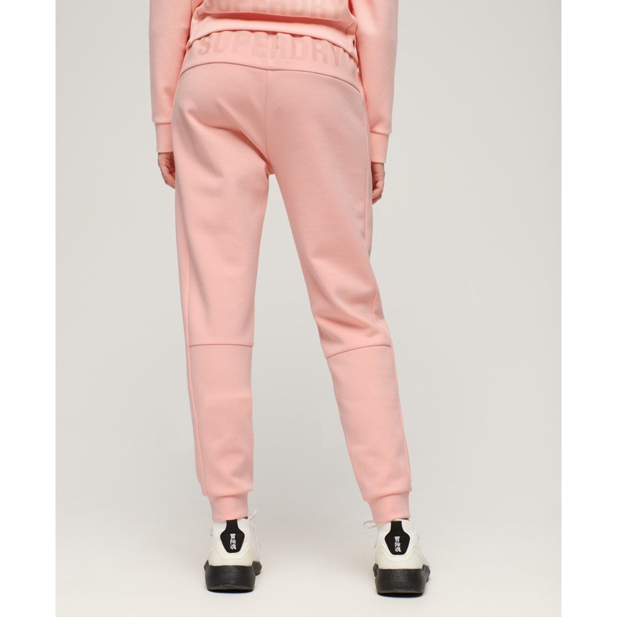 Pantalon de survêtement slim Sports Tech rose perle pêche, SUPERDRY