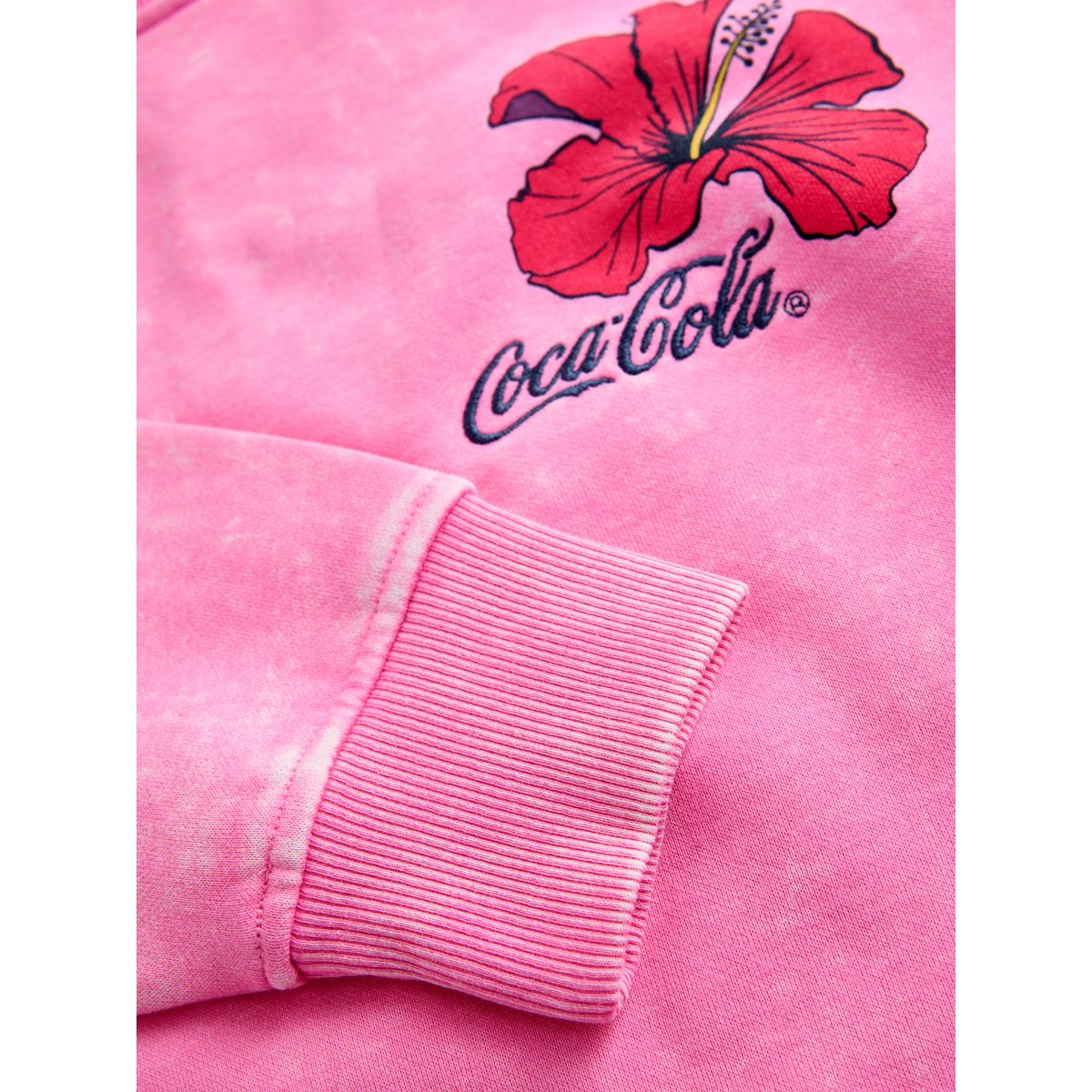 Sweat d’été effet délavé coca-cola rose, NEXT