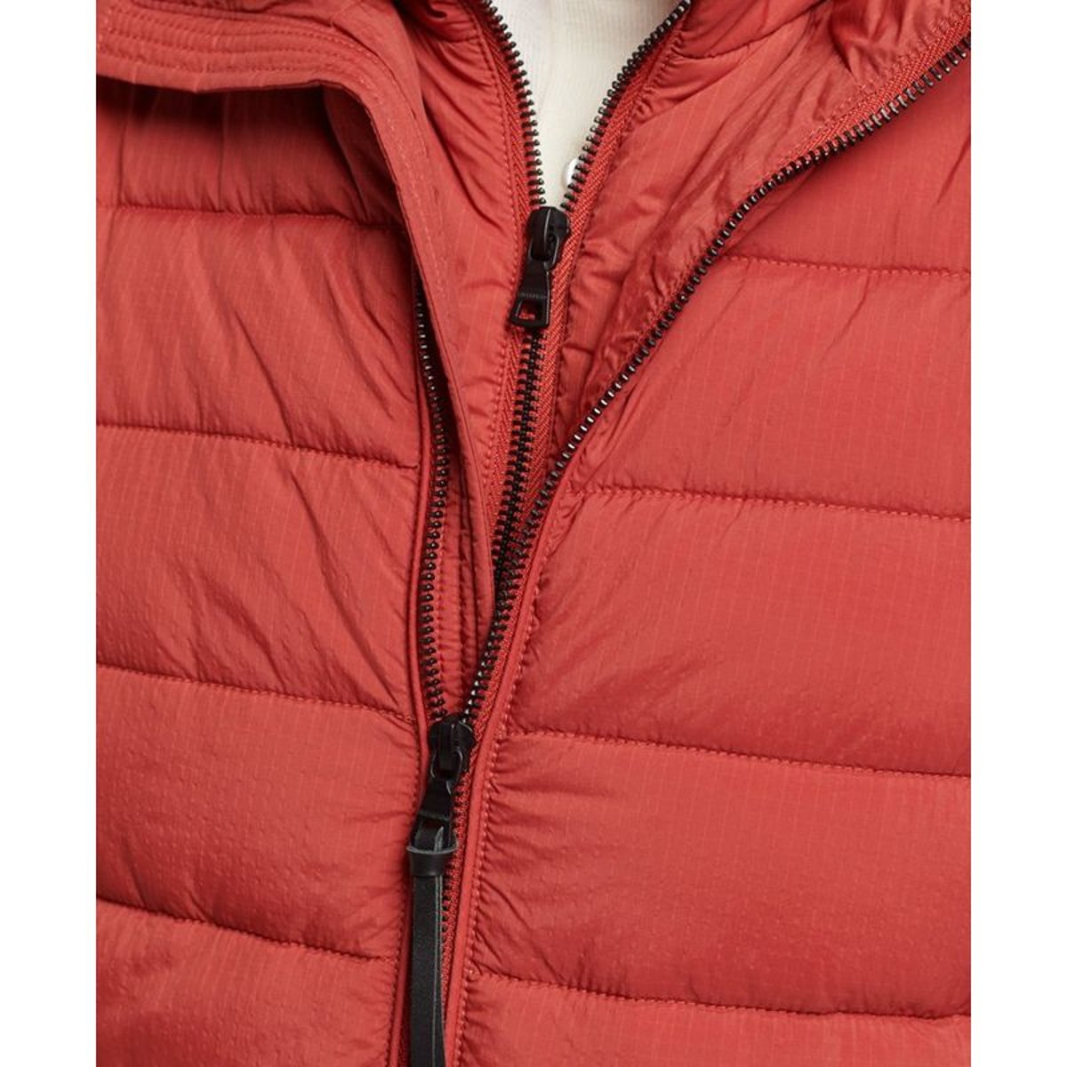 Doudoune courte légère rouge marron, SUPERDRY