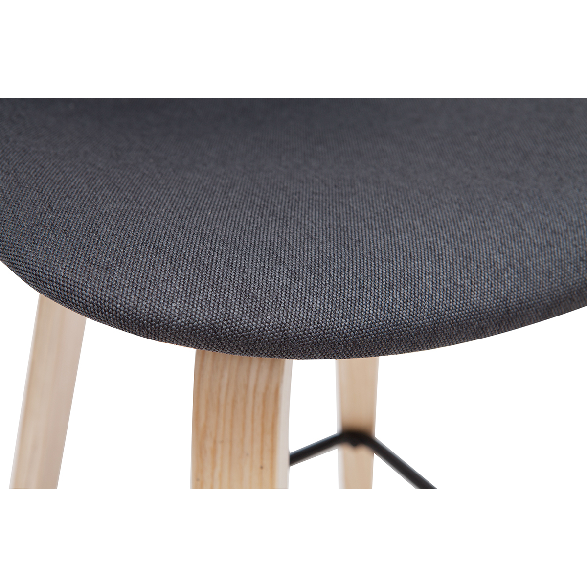 Tabourets de bar scandinaves H65 cm (lot de 2) NONIE gris foncé, MILIBOO