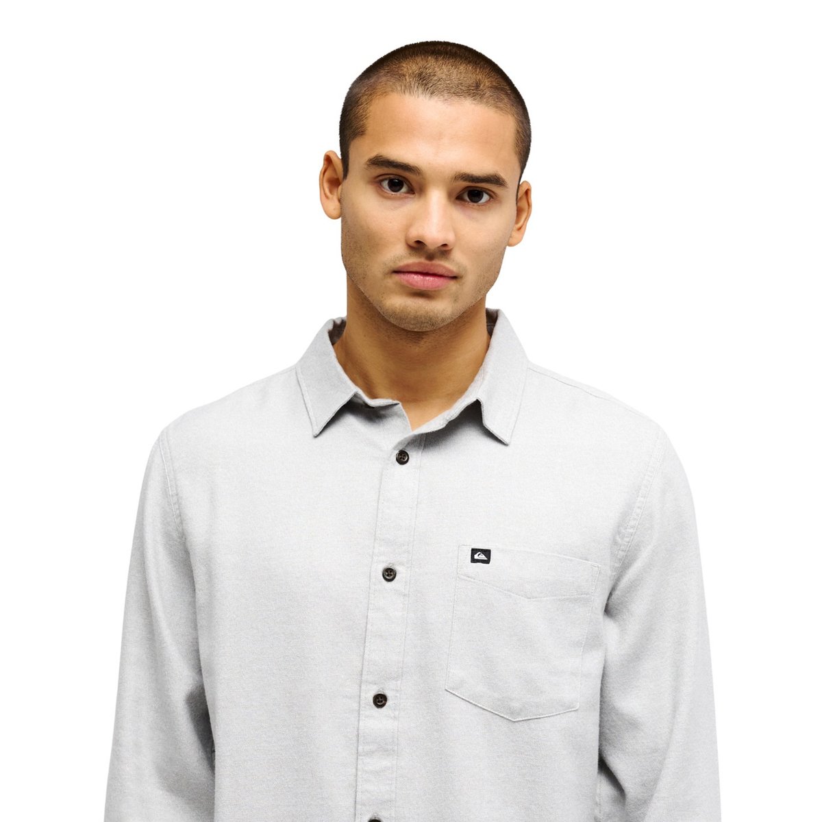 Chemise manches longues MOTHERFLY HEATHER gris light grey heather, QUIKSILVER