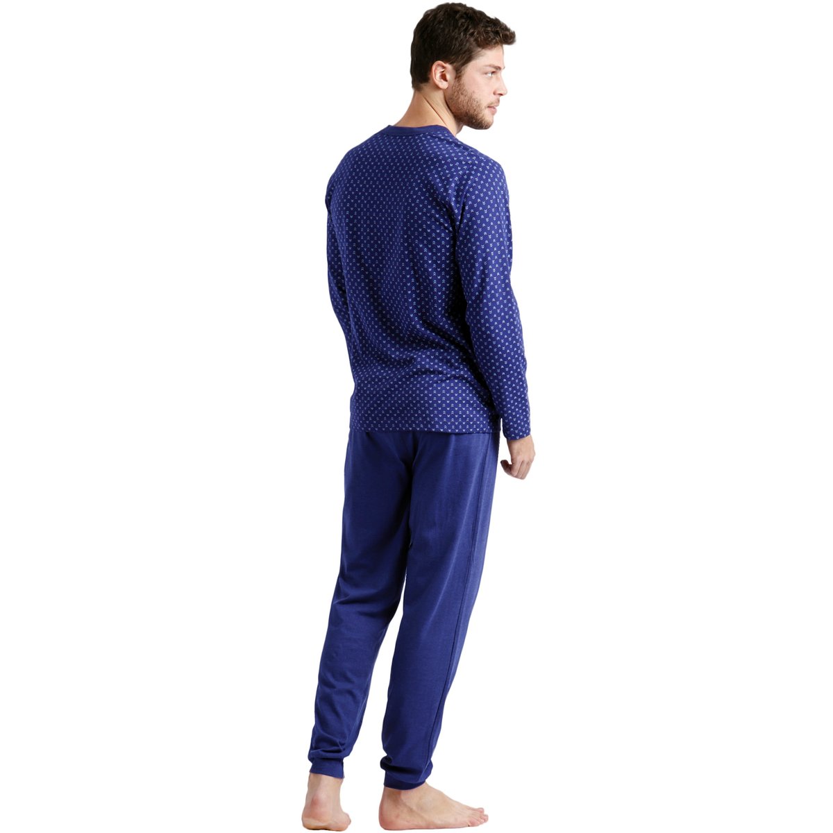 Pyjama pantalon et chemise Spike bleu, ADMAS