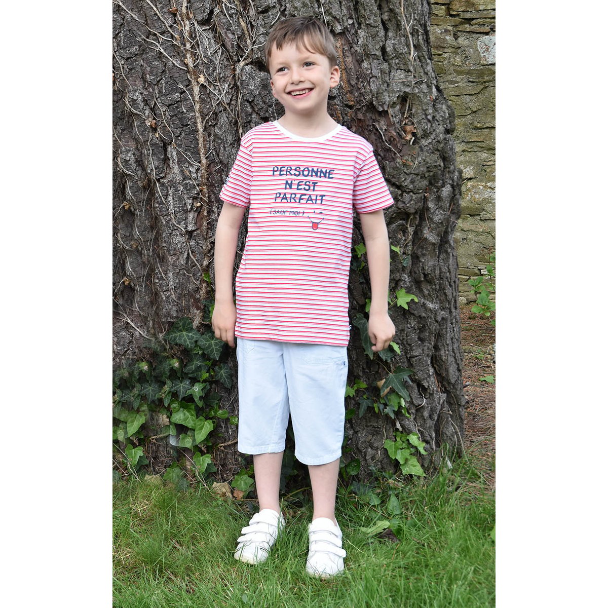 Tee shirt giovany manches courtes enfant blanc, SUCRE D'ORGE