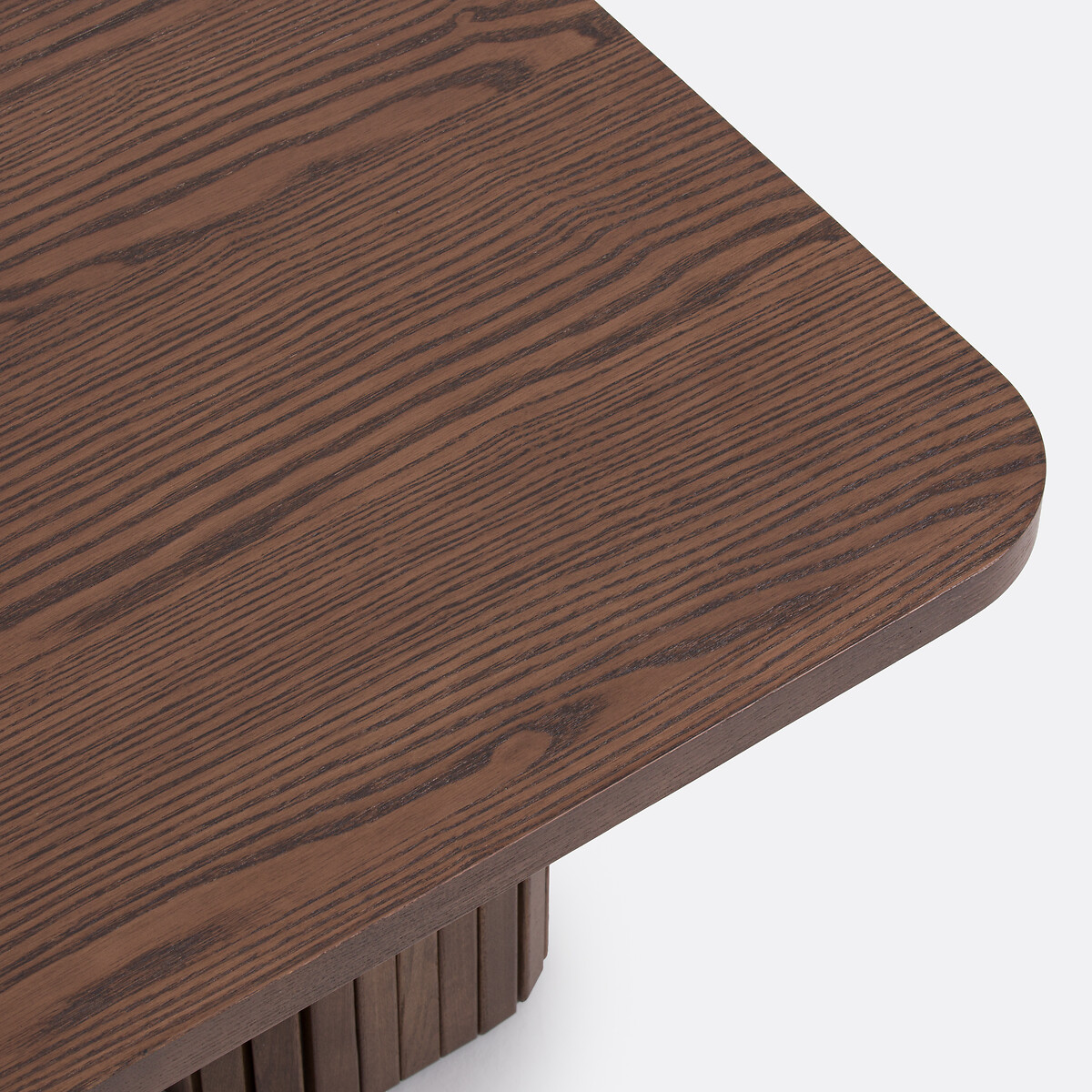 Table basse en plaqué frêne, LATTI teinté coloris noyer, LA REDOUTE INTERIEURS