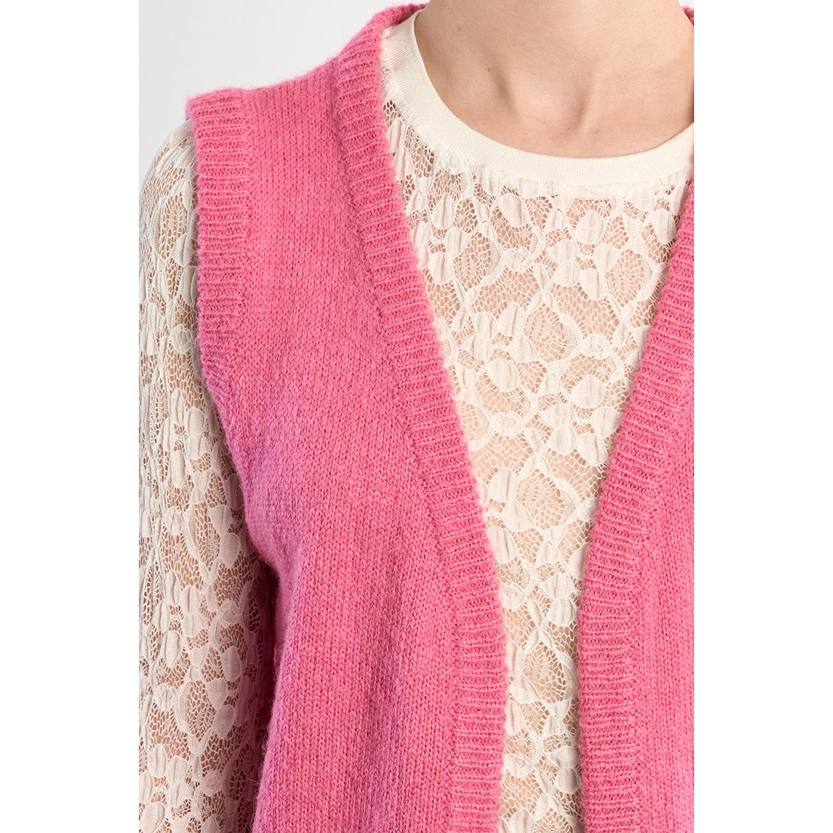 Boléro sans manches rose, LILI SIDONIO