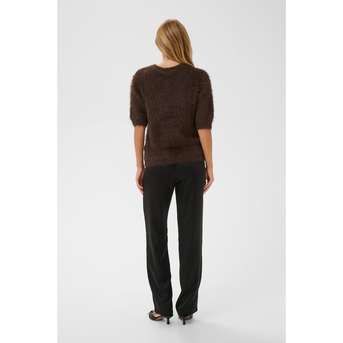 Pullover tricoté marron java, CREAM