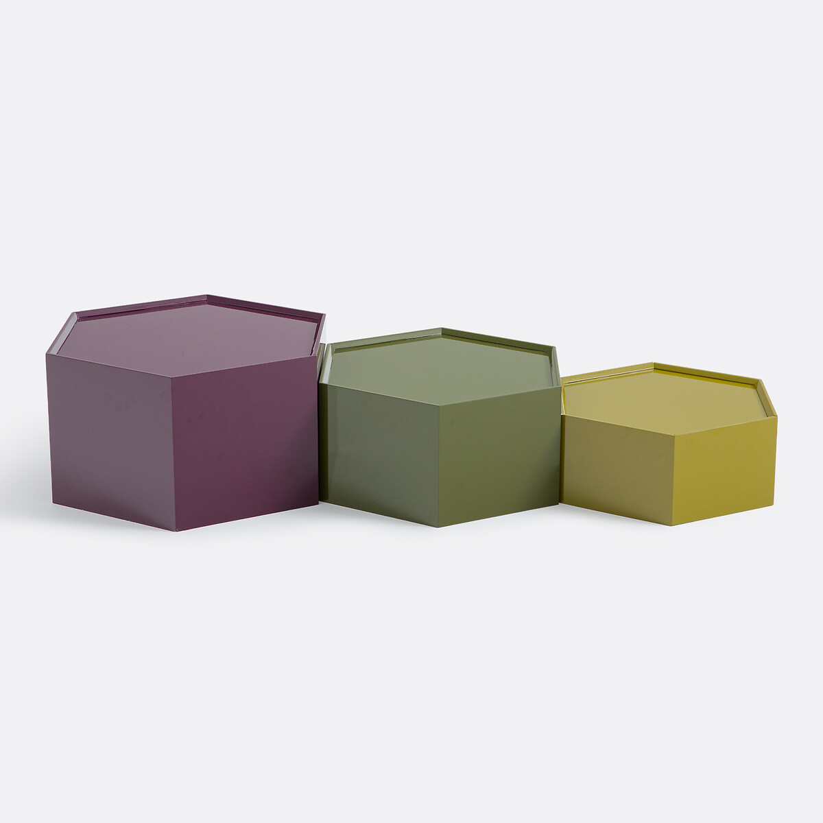 Lot de 3 tables basses empilables, Wai multicolore, LA REDOUTE INTERIEURS
