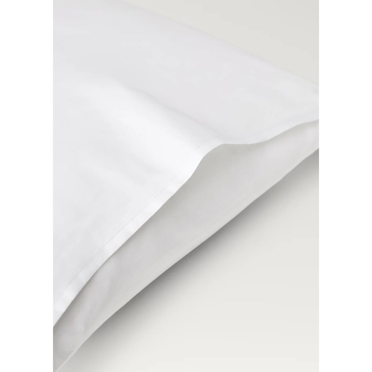 Deux taies d’oreiller coton satin 600 fils 50x75 cm blanc, MANGO HOME