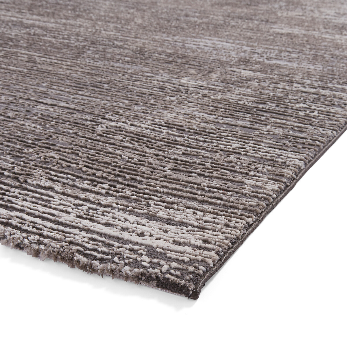 Textured Stripe Super Soft Washable Rug charcoal, SO'HOME