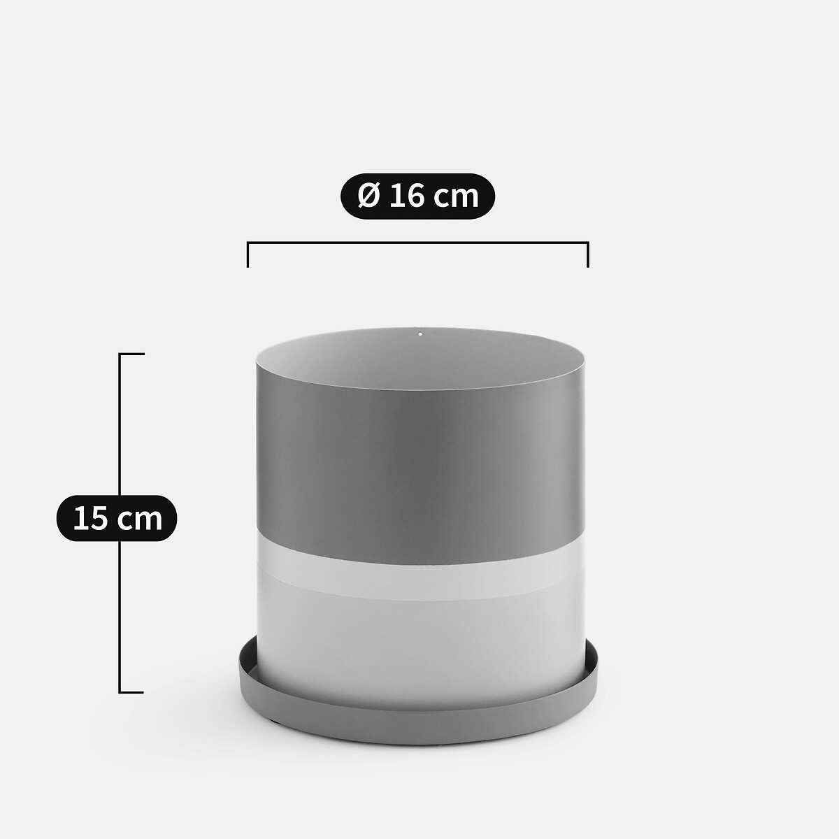Cache-pot en métal fer peint, diamètre 16 cm, PALAVAS multicolore, LA REDOUTE INTERIEURS