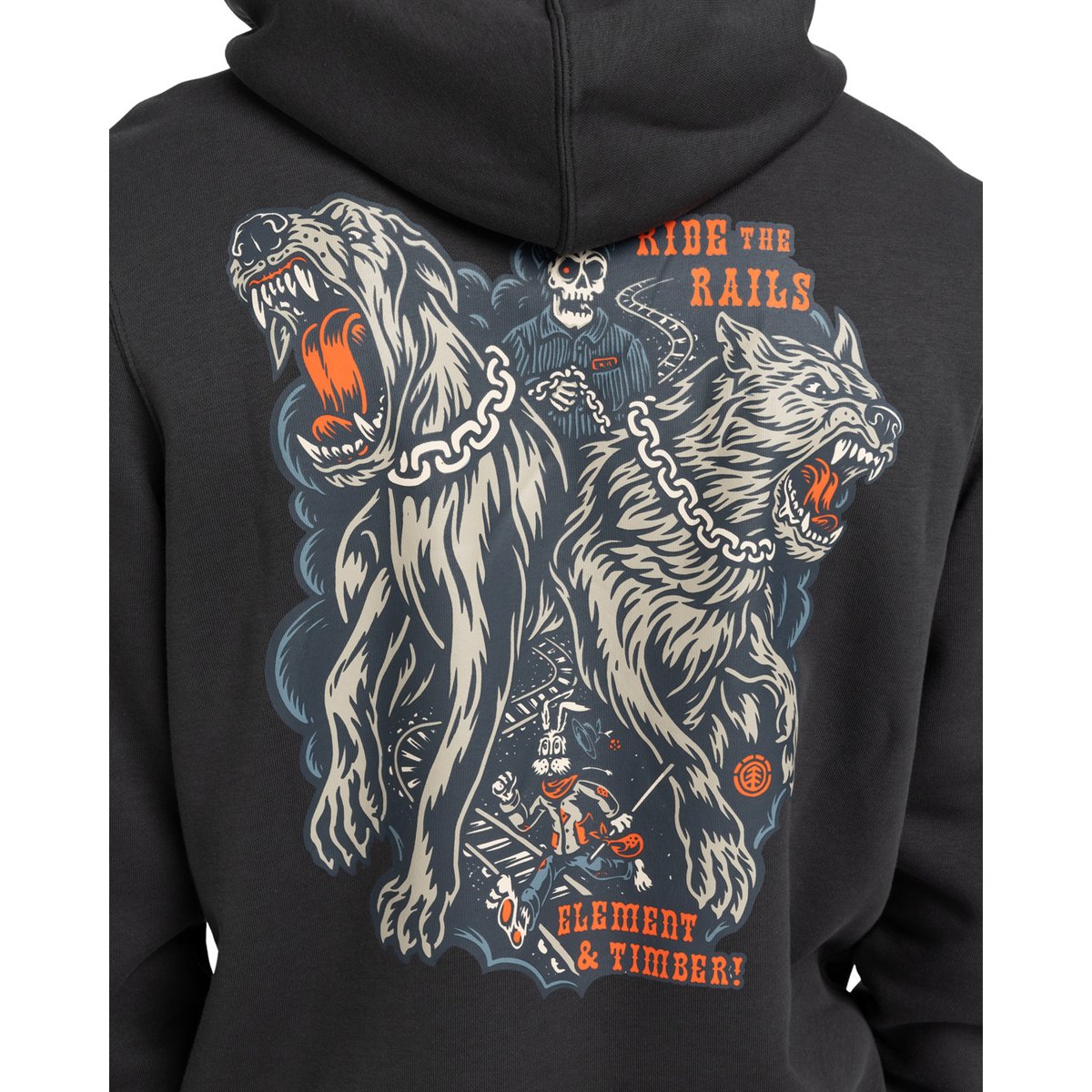 Sweat à capuche TIMBER GUARD DOGS PO noir off black, ELEMENT