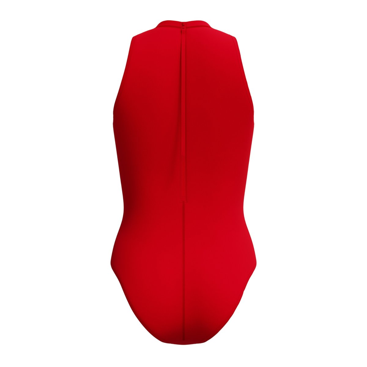 Maillot de bain 1 pièce uni à col ras-du-cou et fermeture éclair arrière HYDRASUIT rouge, SPEEDO
