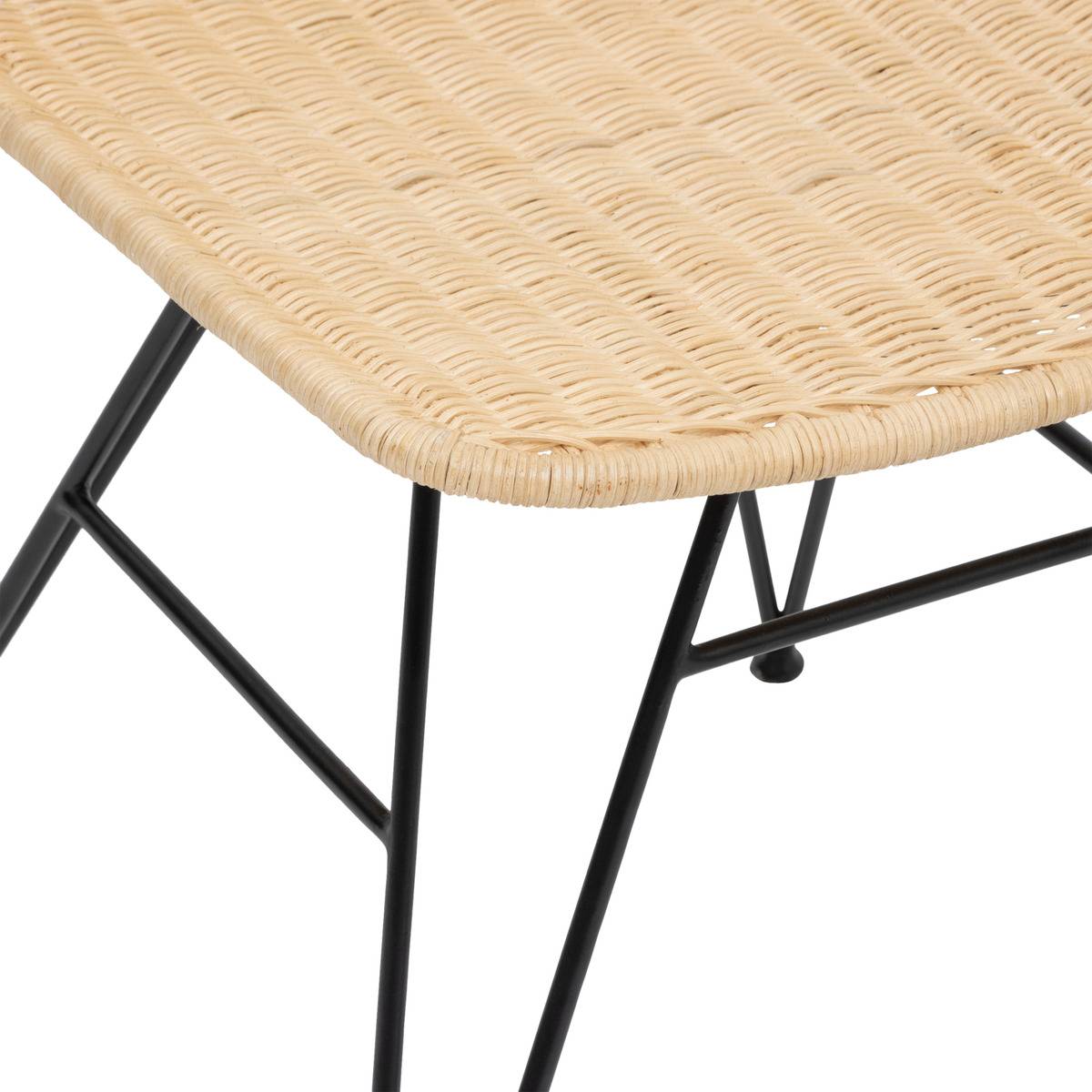 Chaise en rotin tressé MAY beige, ATMOSPHERA