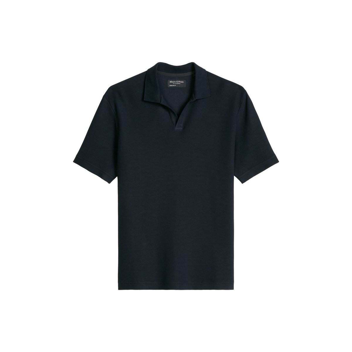 Polo coupe classique en pur coton bio bleu foncé, MARC O'POLO