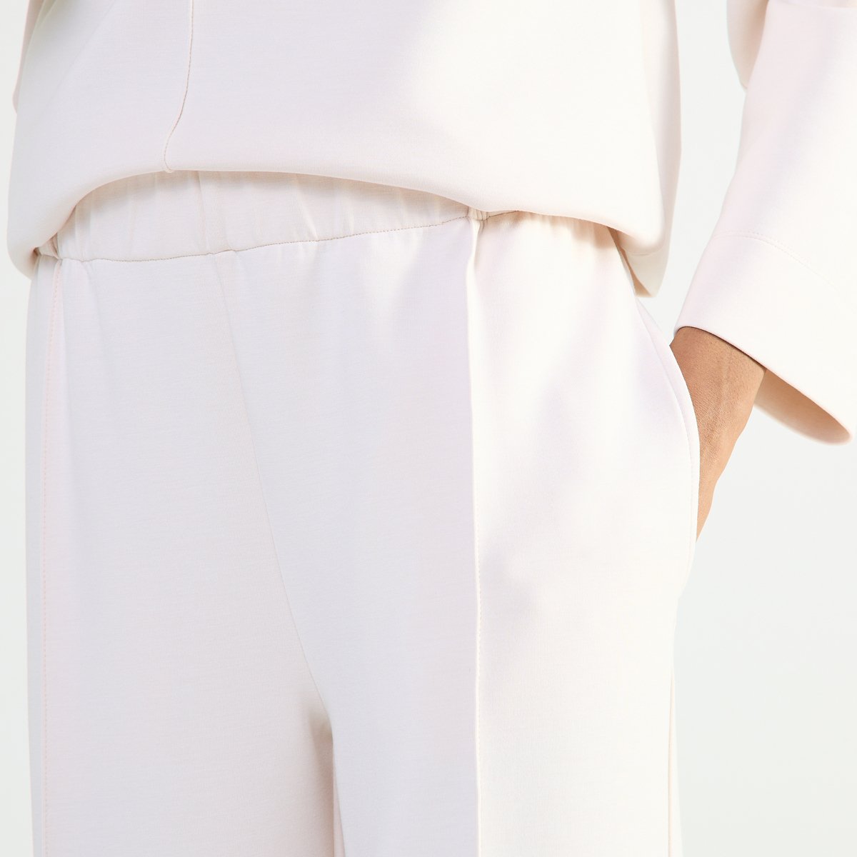 Pantalon en polyester SÉRÉNITÉ crème, LAURENCE TAVERNIER