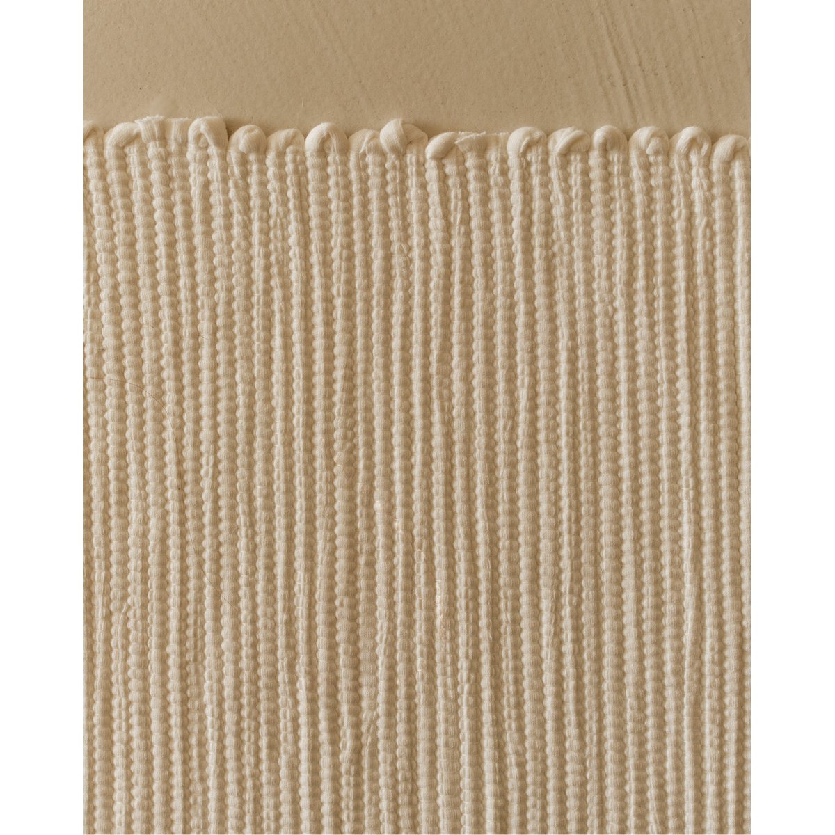 Tapis en tissus naturels blanc 50x70 cm blanc, HANNUN