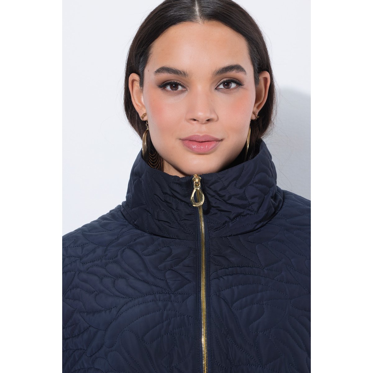 Poncho matelassé oversize marine foncé, ULLA POPKEN