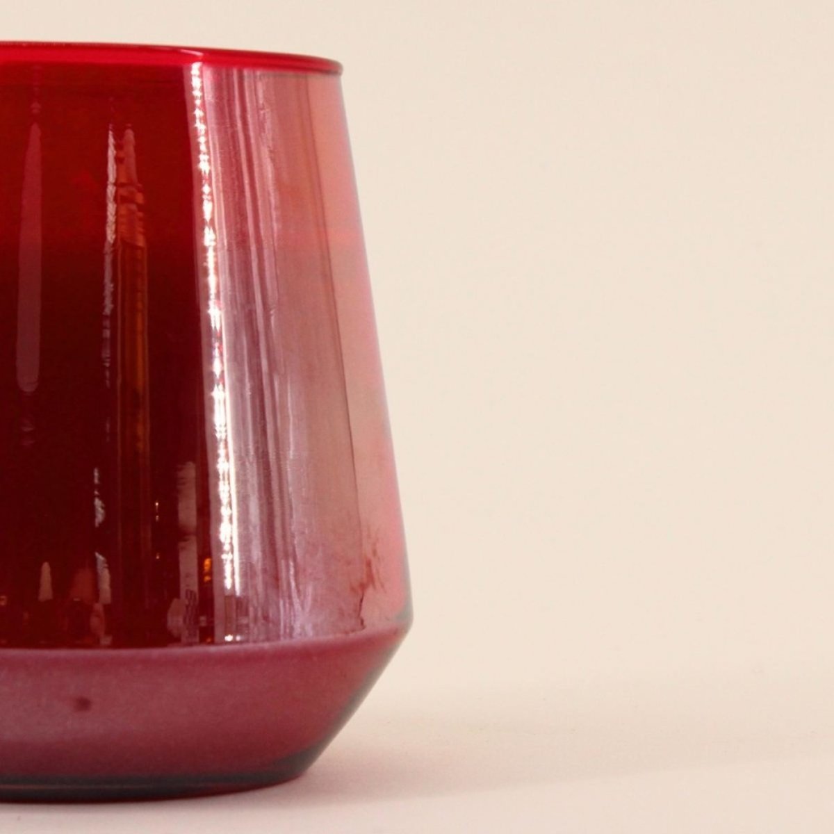 Bougie parfumée verre lustré 480g, boite cadeau rouge, ORNAMI