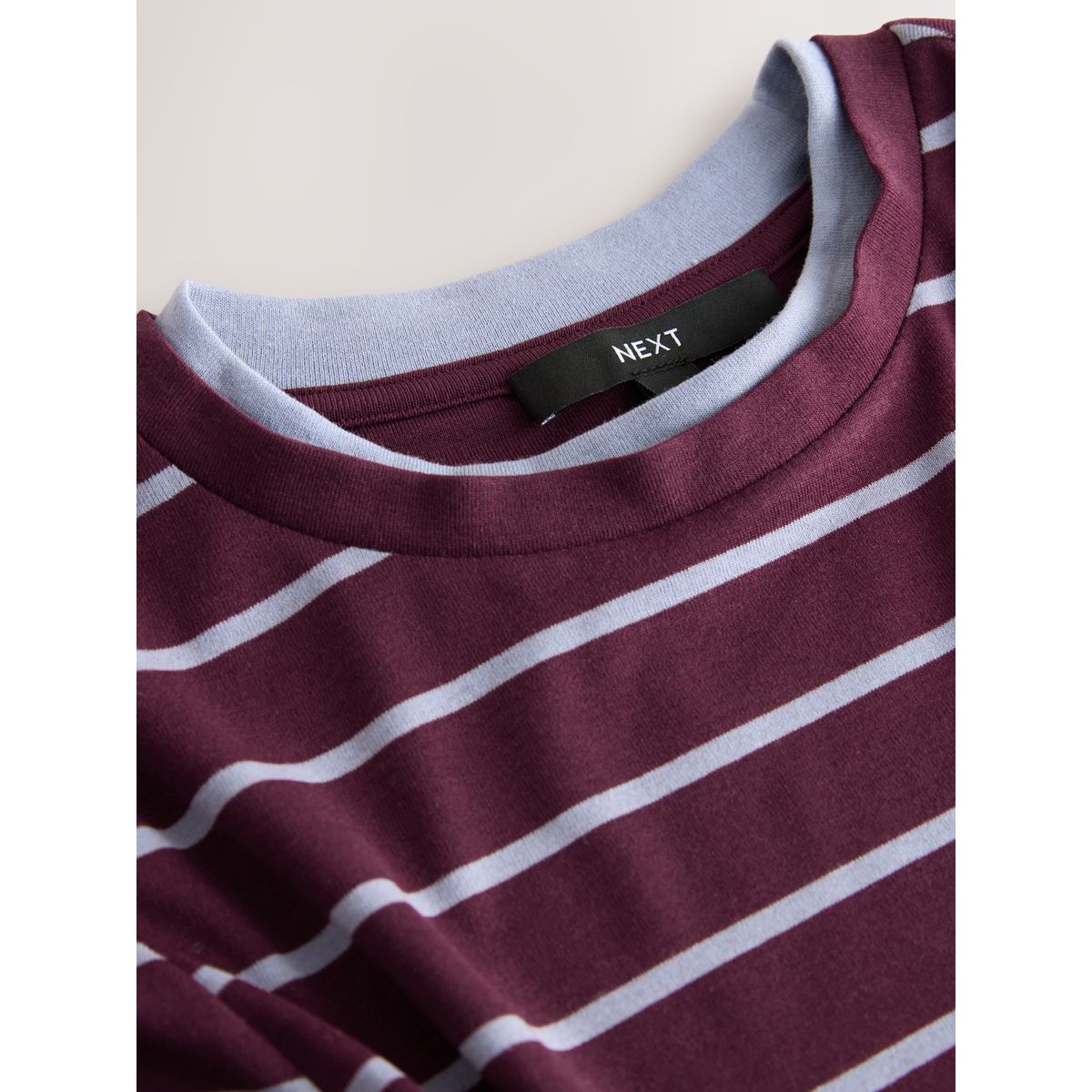Haut doux à manches longues effet superposé rayures bleu/framboise, NEXT