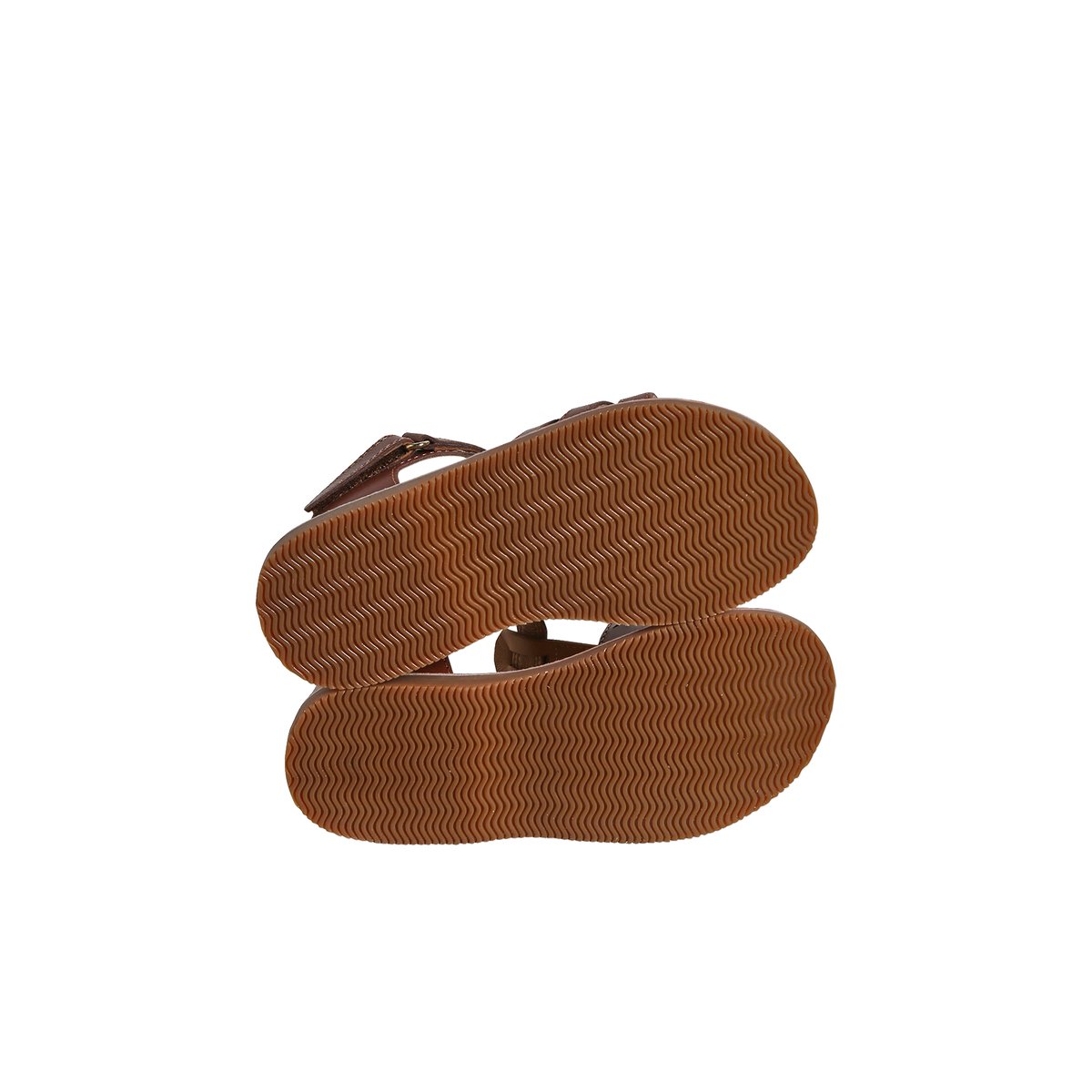 Sandales scratchées cuir collection maternelle marron, VERTBAUDET