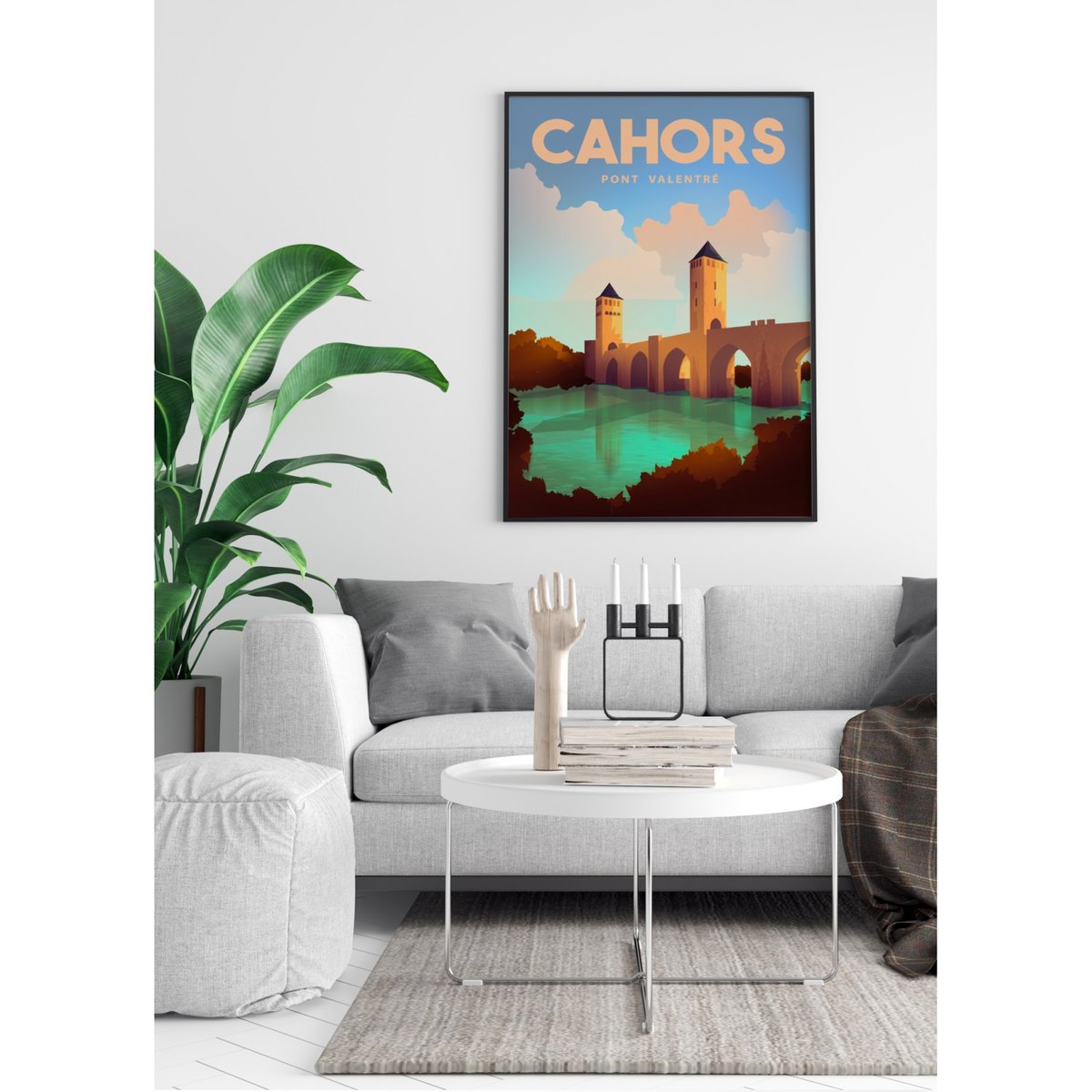 Affiche ville Cahors blanc, L'AFFICHERIE