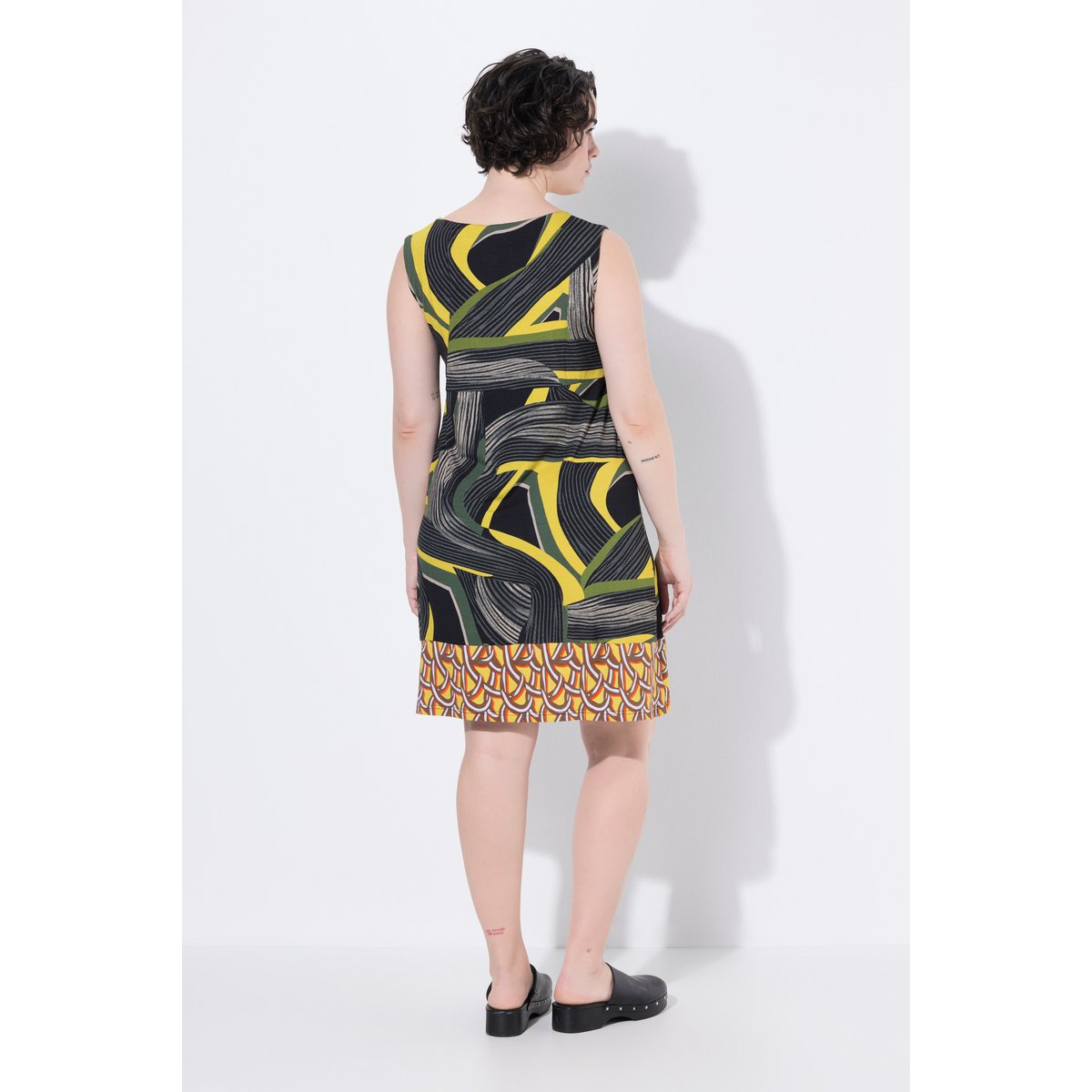 Robe en jersey sans manches gris olive, ULLA POPKEN