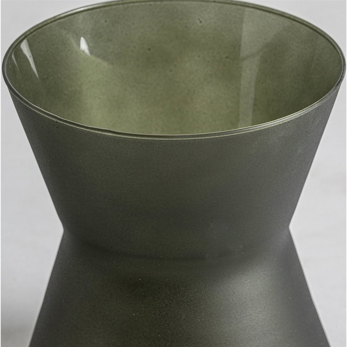 Vase en verre vieilli style contemporain vert vieilli élégant, RECOLLECTION