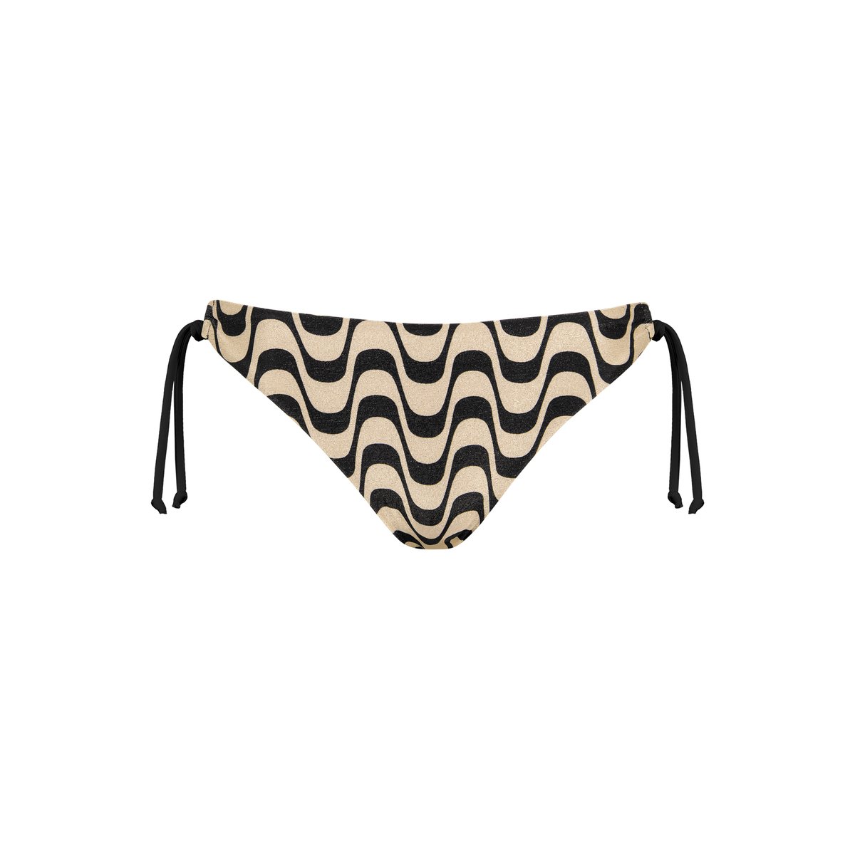 Bas maillot slip de bain taille basse à nouettes Iceland noir, LISCA