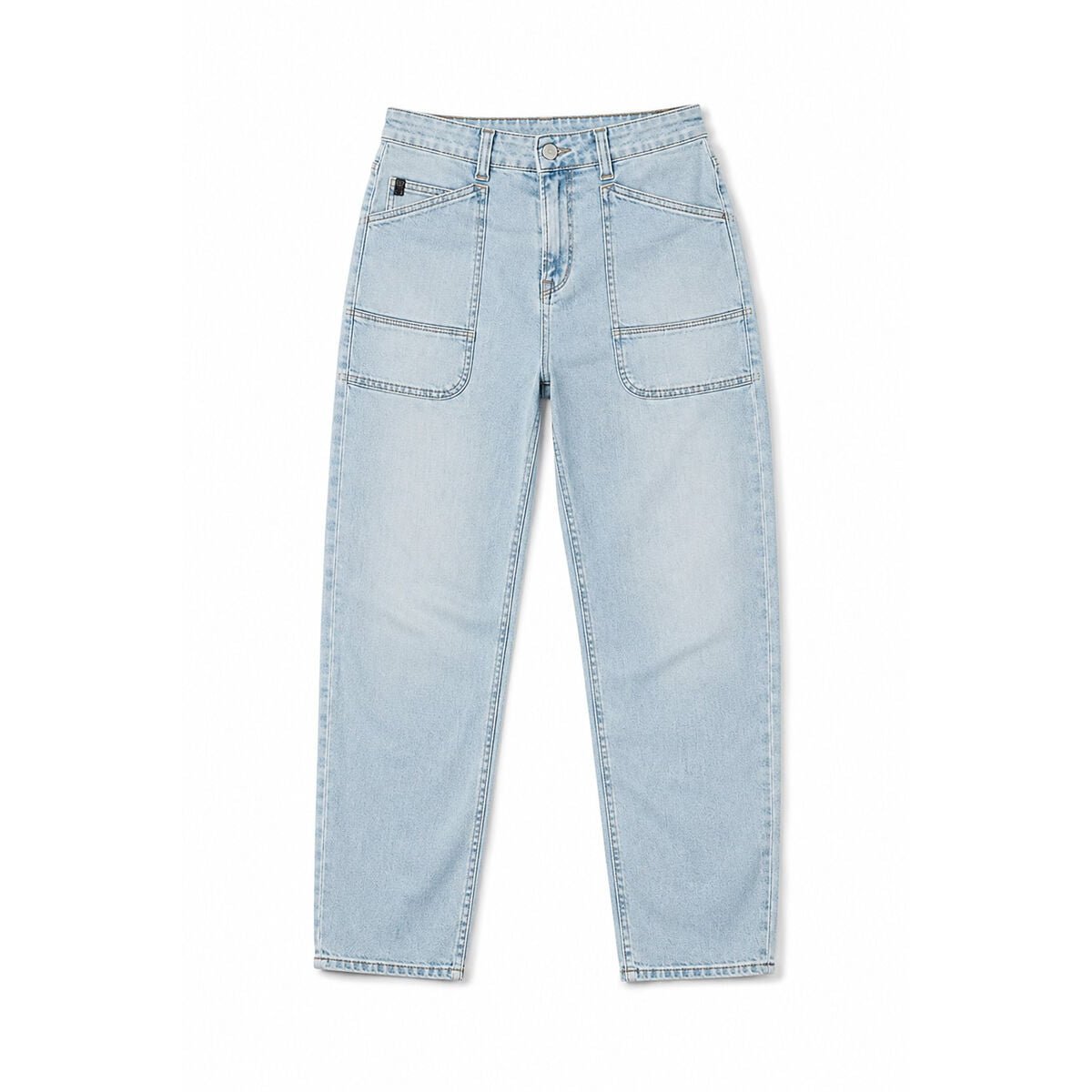 Jeans loose, large 400/60 girlfriend , 7/8ème blue, LE TEMPS DES CERISES