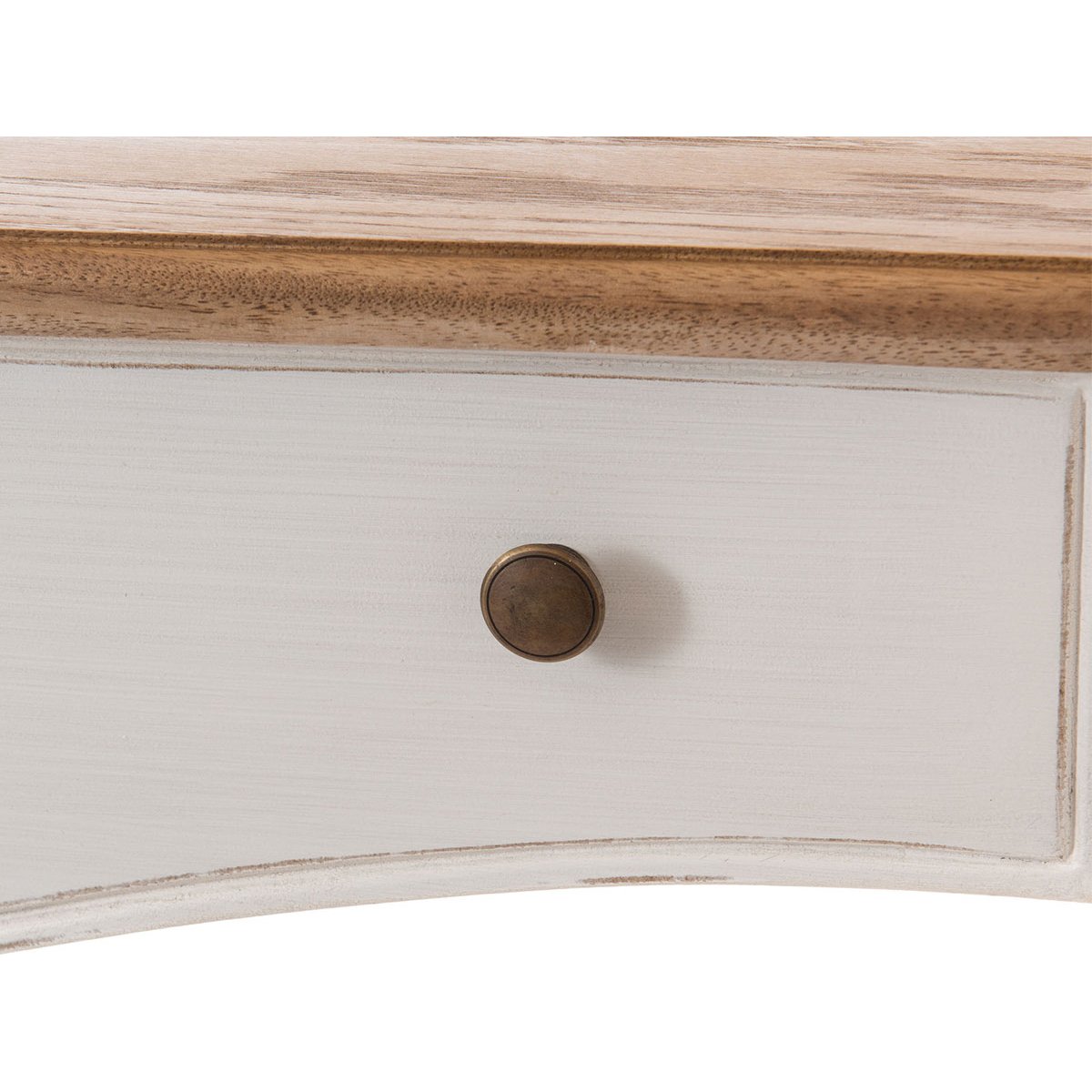 Console Loberon 1 Tiroir + Étagères blanc, AMADEUS