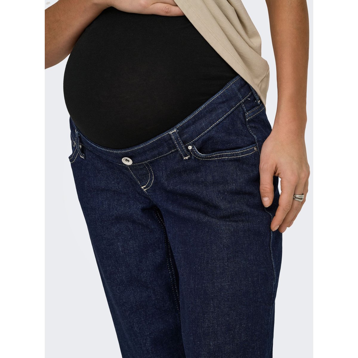 Jean À Jambe Large dark blue denim 1, ONLY