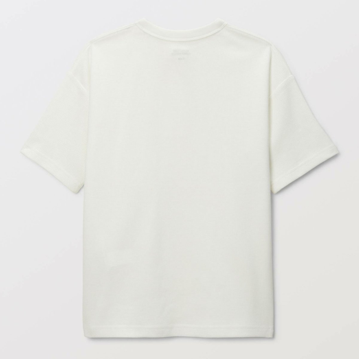 T-shirt manches courtes uni en nid d'abeille en coton BIO GOTS ecru, MONOPRIX