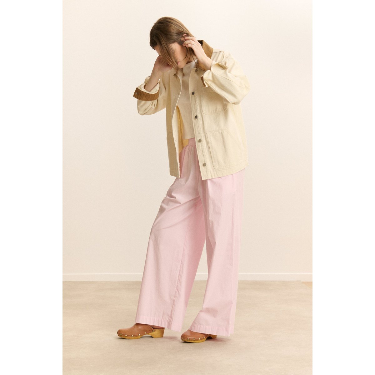 Veste courte workwear CLEO ecru, GARANCE PARIS 