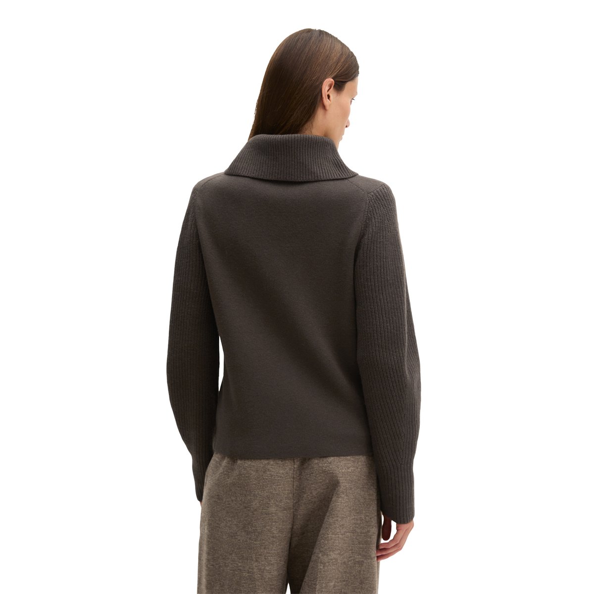 Troyer slim en mélange de laine vierge douce marron, MARC O'POLO