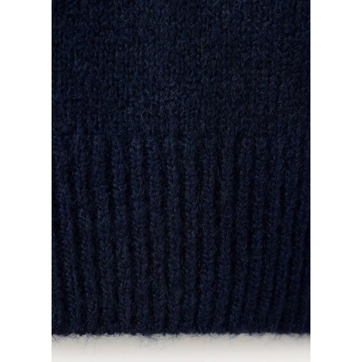 Pull en maille à col rond bleu marine, MANGO
