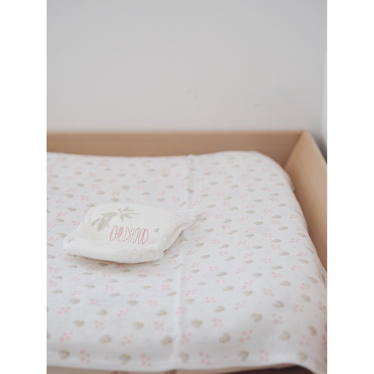 Lot de 3 langes en coton cygne rose gris, BEABA
