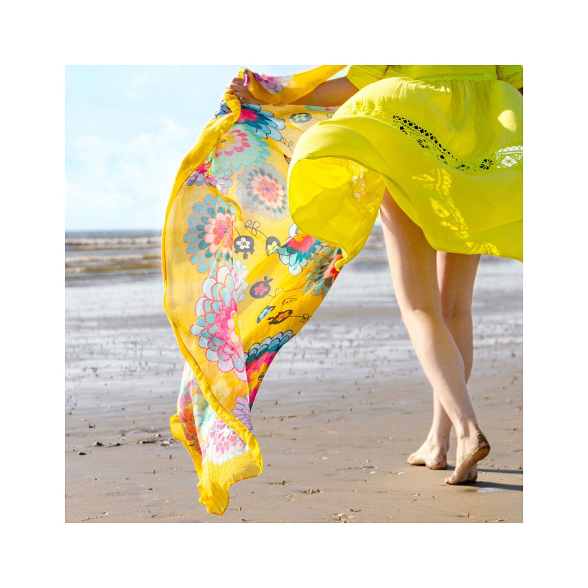 Foulard paréo Balade dahlia, PYLONES