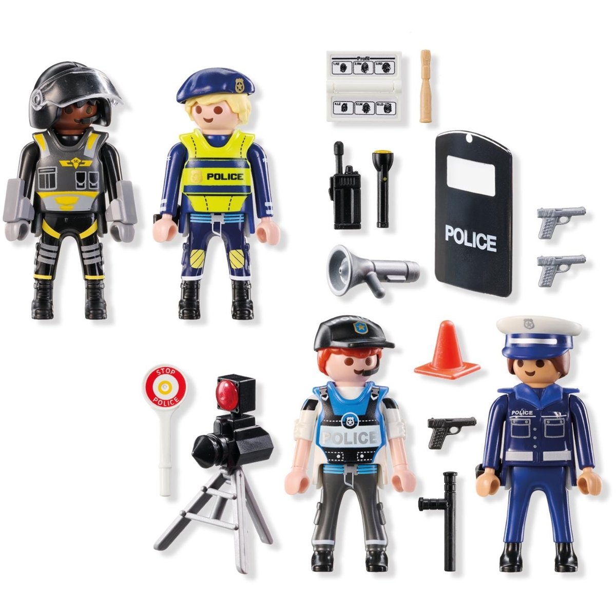 Heroes Set métiers de la police : 4 policiers différents set métiers de la police : 4 policiers différents, PLAYMOBIL