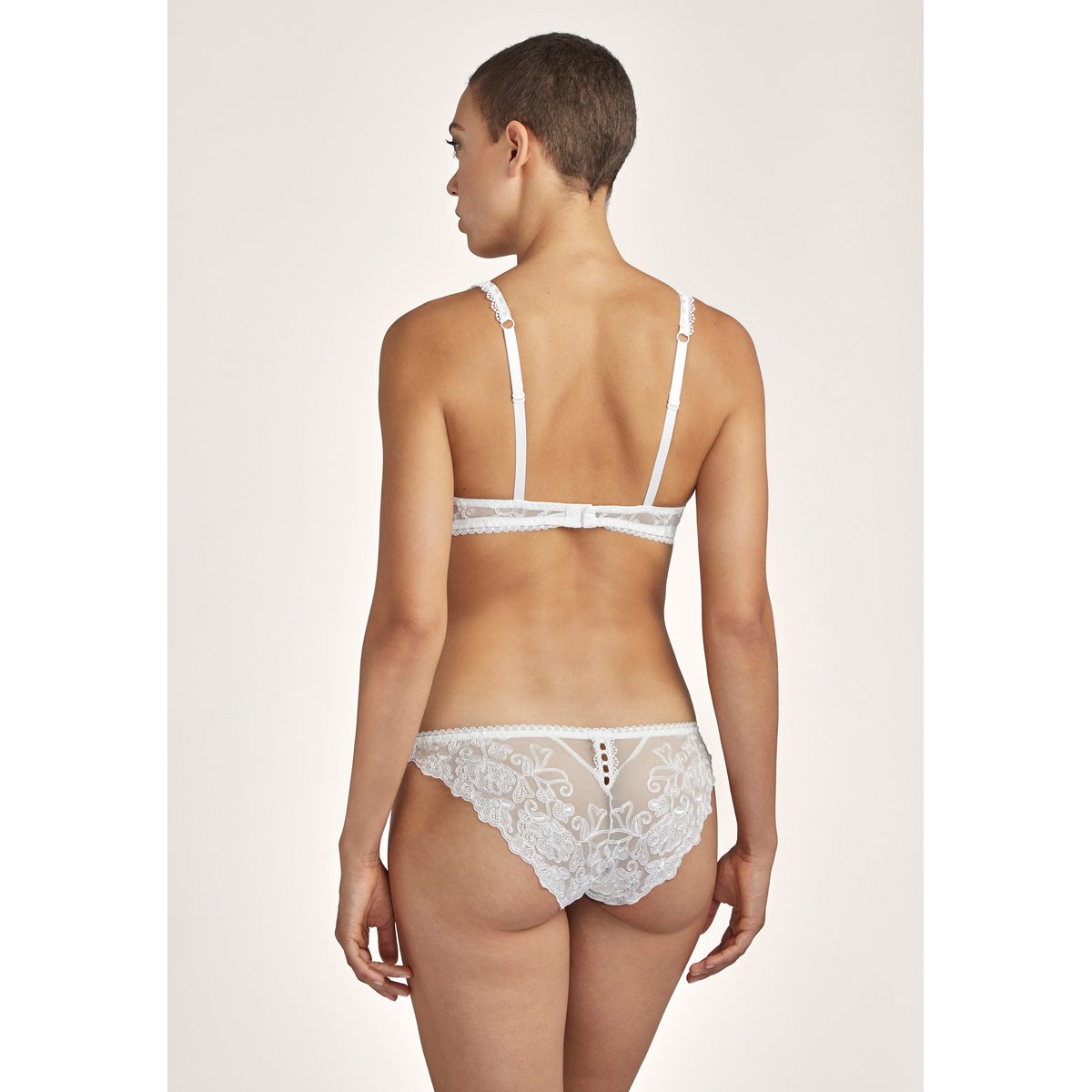 Culotte echancree mini-coeur Pour Toujours blanc, AUBADE