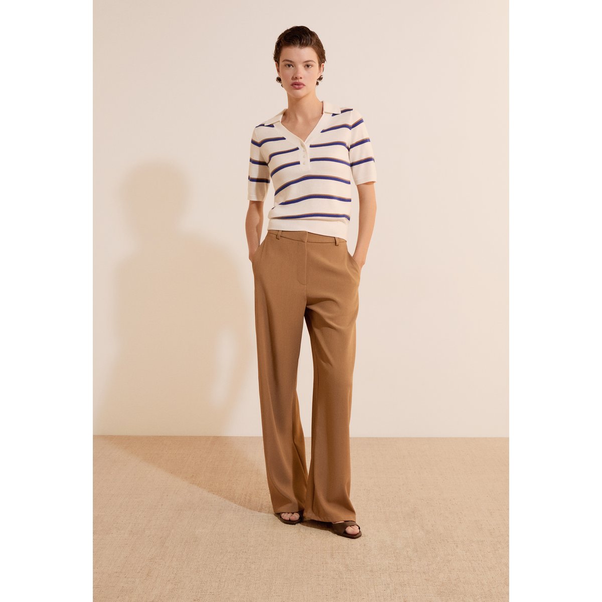 ETAM PULL SAMUEL - PULL COL PO ecru, ETAM